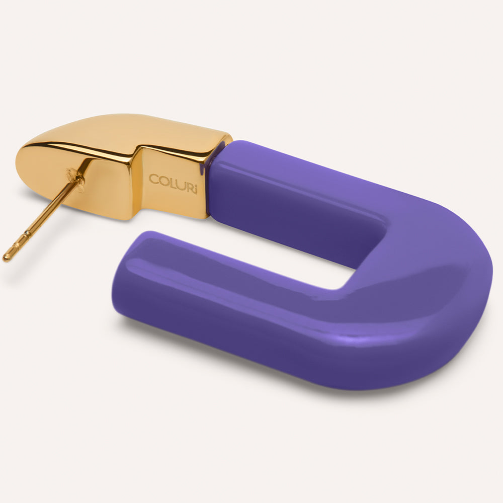 Lorde Link Earrings in Violet
