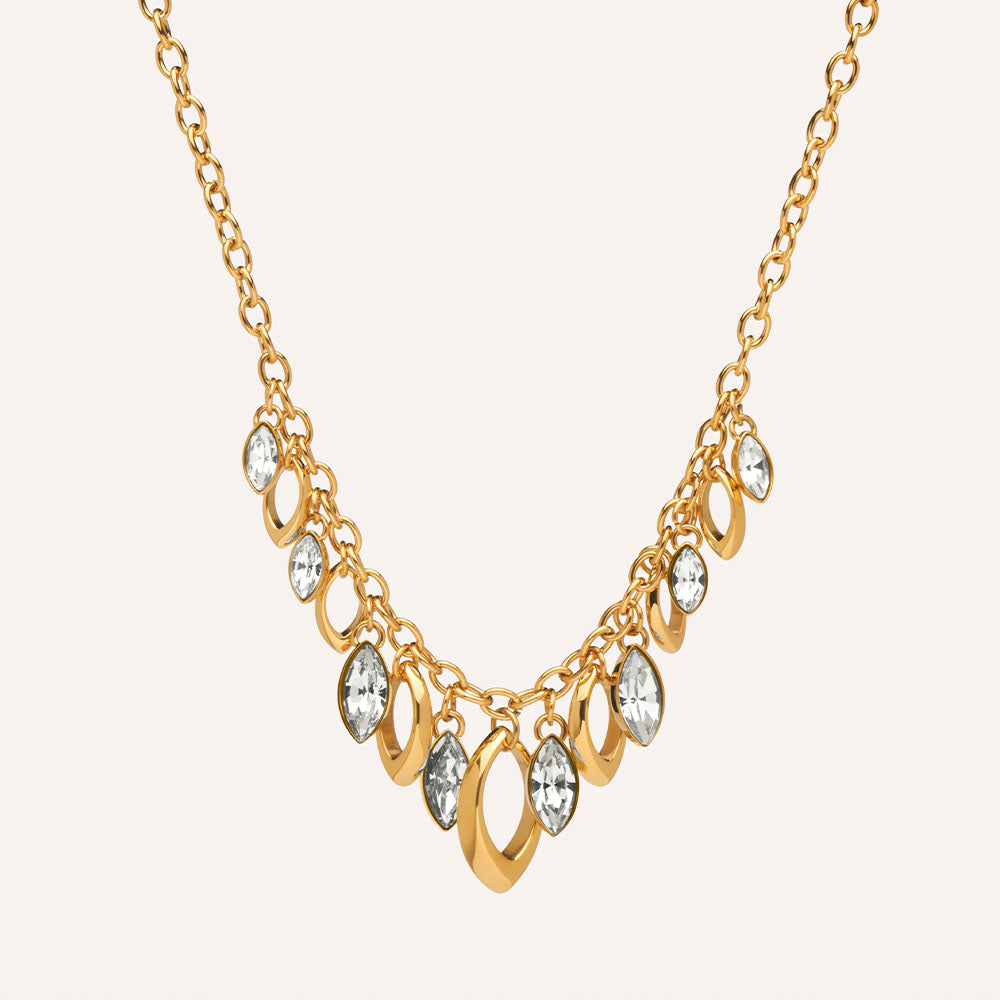 Beauvoir Chandelier Necklace in Snow