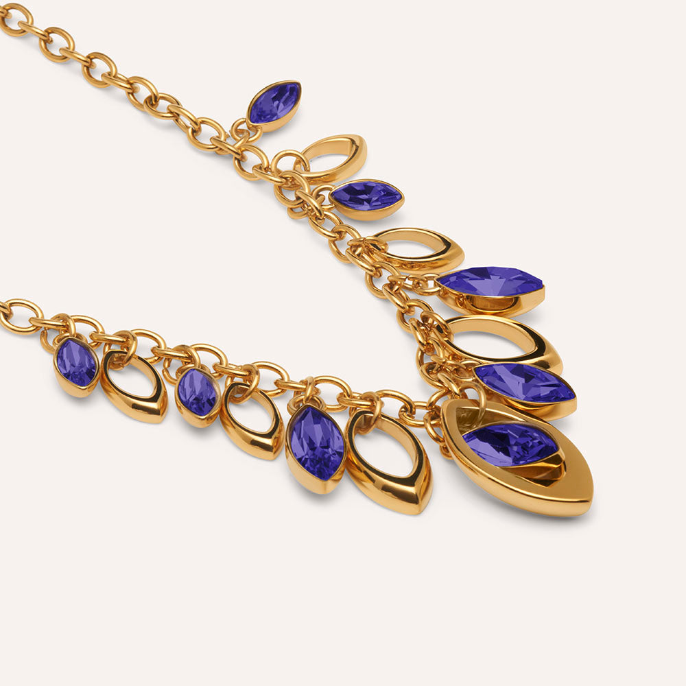 Beauvoir Chandelier Necklace in Violet