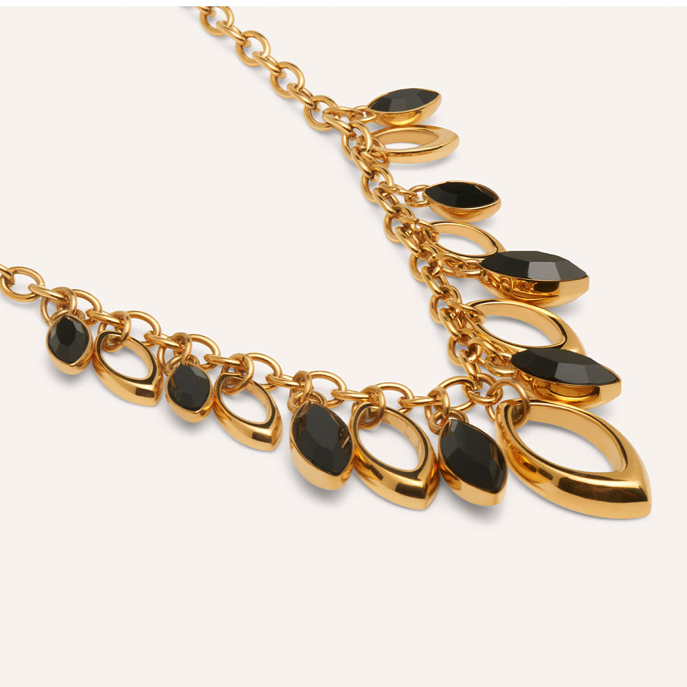 Beauvoir Chandelier Necklace in Jet Black