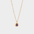 Angelou Solitary Drop Necklace in Violet