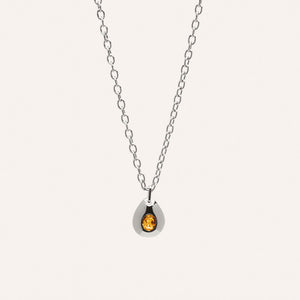 Angelou Solitary Drop Necklace in Saffron