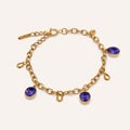 Angelou Oval Droplets Bracelet in Violet