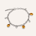 Angelou Oval Droplets Bracelet in Saffron