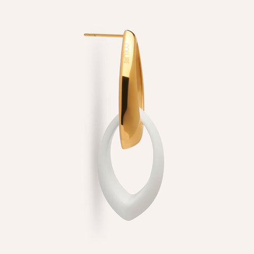 Beauvoir Statement Earrings in Snow