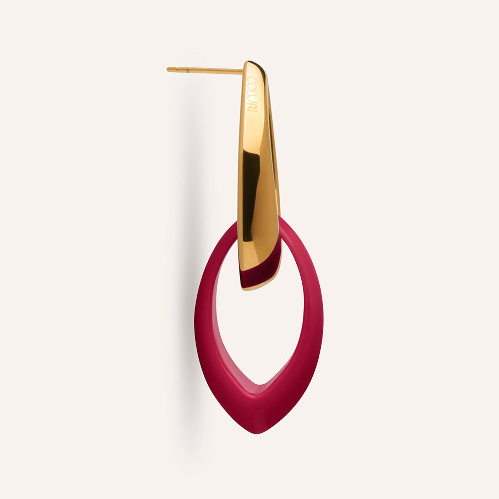 Beauvoir Statement Earrings in Scarlet