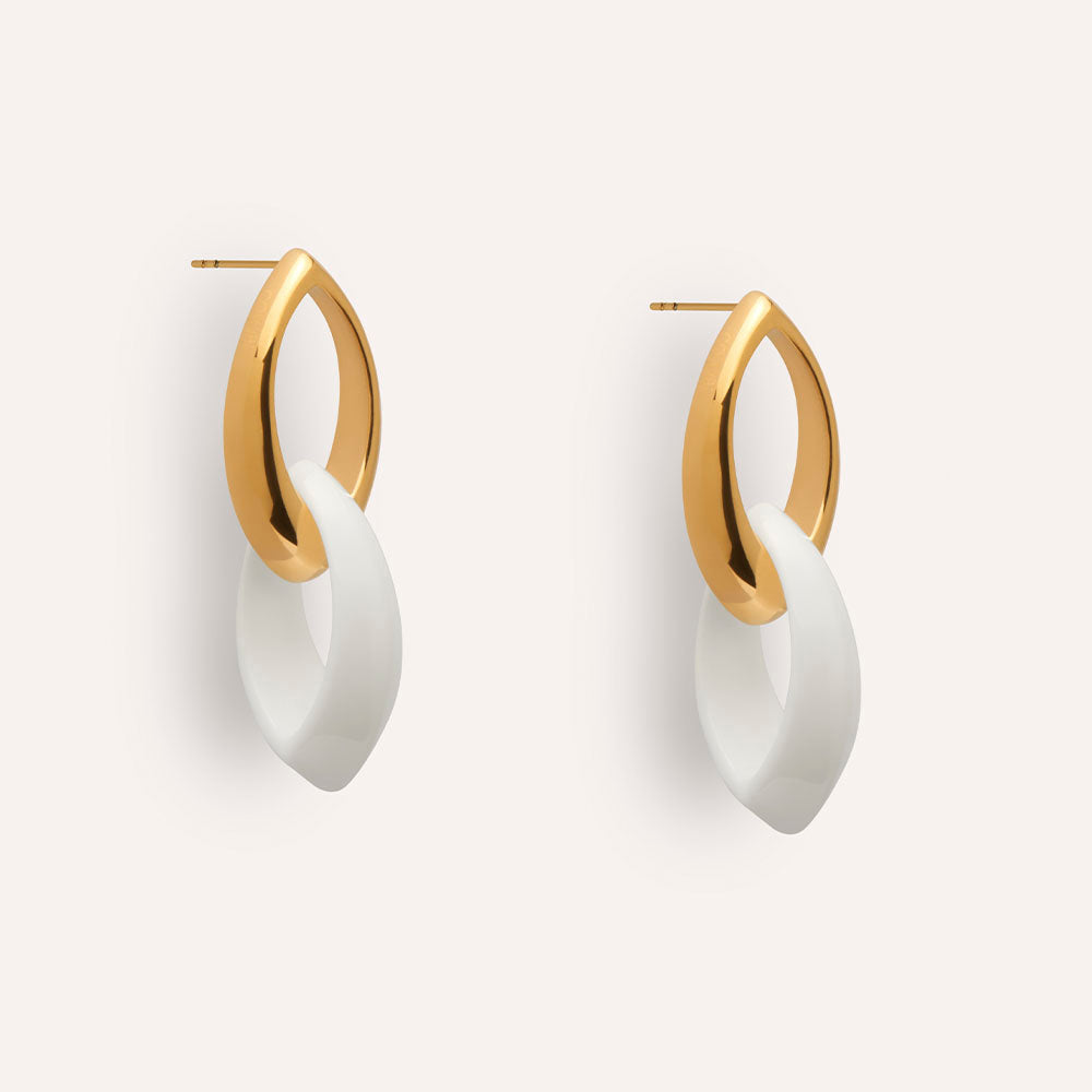 Beauvoir Statement Earrings in Snow