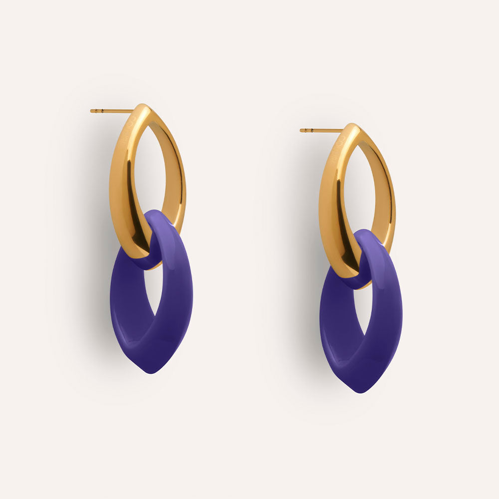 Beauvoir Statement Earrings in Violet