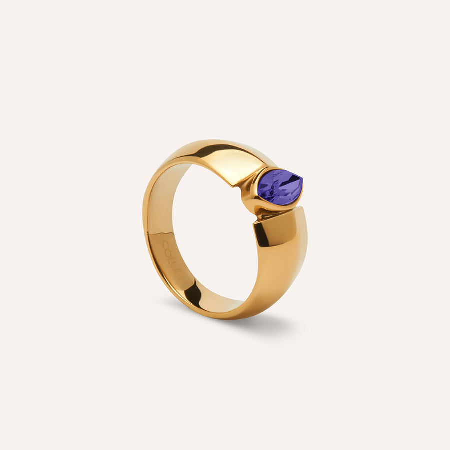Beauvoir Solitary Ring in Violet
