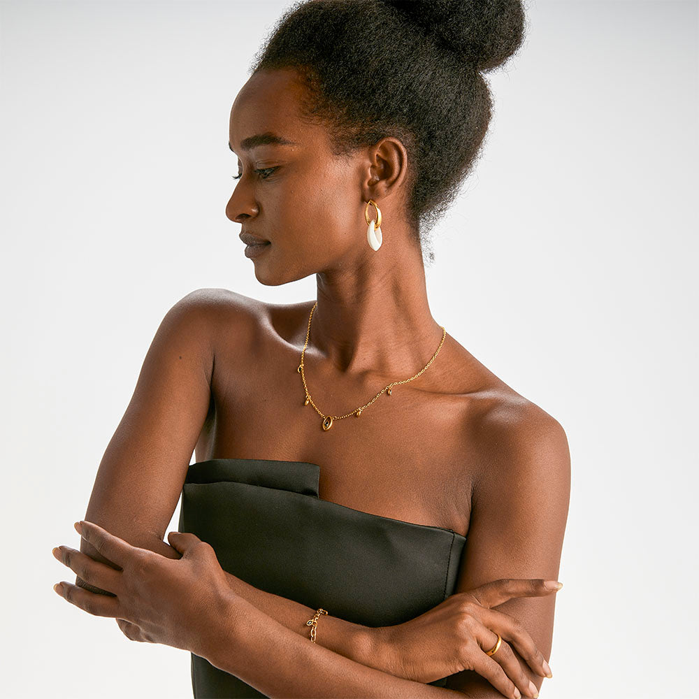 Beauvoir Statement Earrings in Scarlet