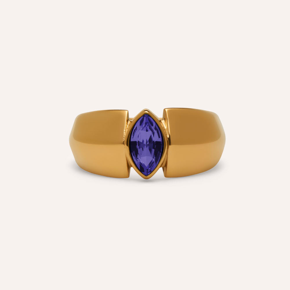 Beauvoir Solitary Ring in Violet