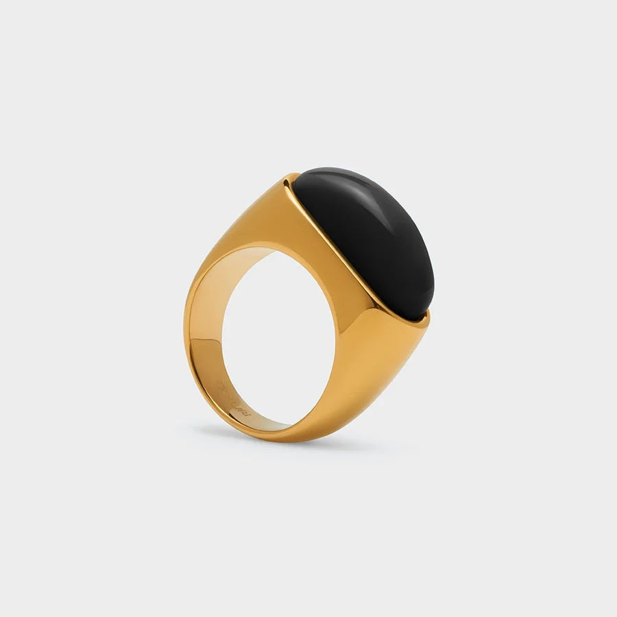 Lorde Statement Ring in Jet Black – Coluri