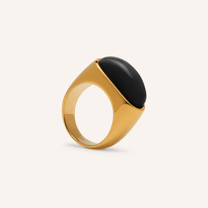 Lorde Statement Ring in Jet Black