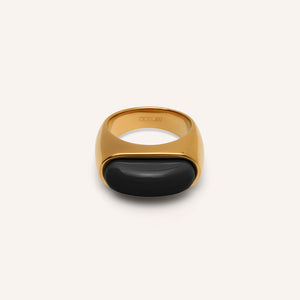 Lorde Statement Ring in Jet Black