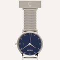 Blue Dial Nurse Watch with 925 Silver Case and Mesh Band by COLURi
