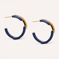 Lorde Hoop Earrings in Navy