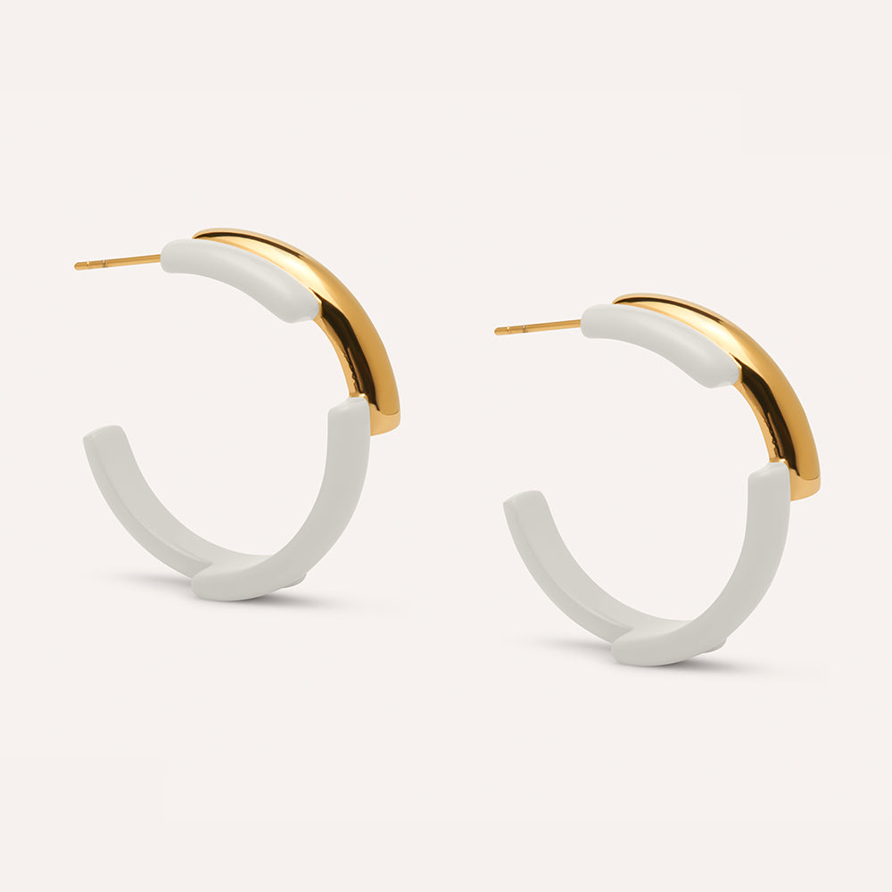Lorde Hoop Earrings in Snow