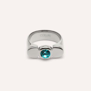 Lorde Solitary Ring in Turquoise