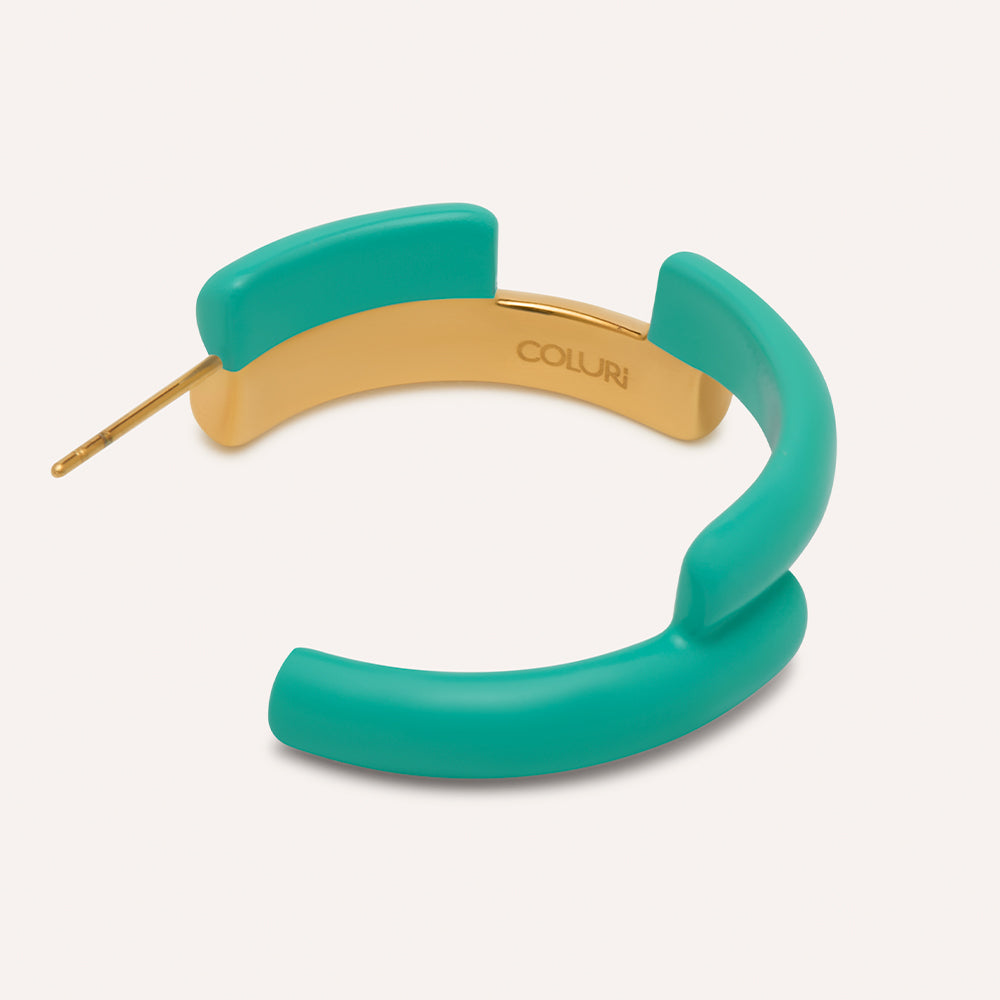 Lorde Hoop Earrings in Turquoise