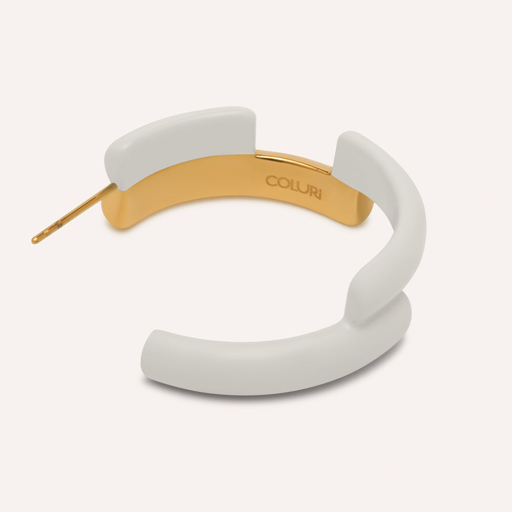 Lorde Hoop Earrings in Snow