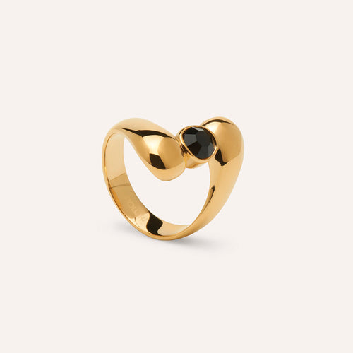Montessori Statement Ring in Jet Black
