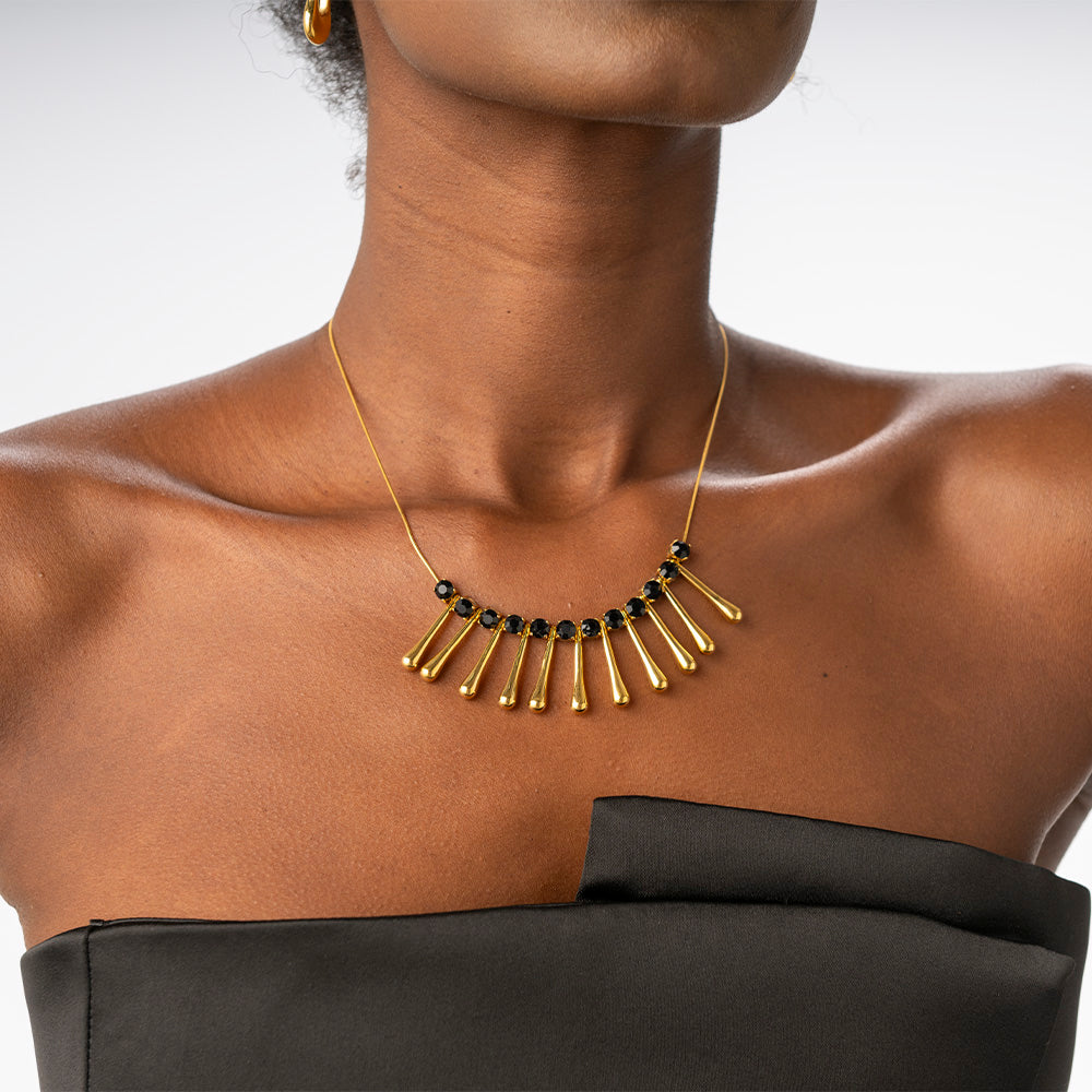 Montessori Statement Necklace In Rose