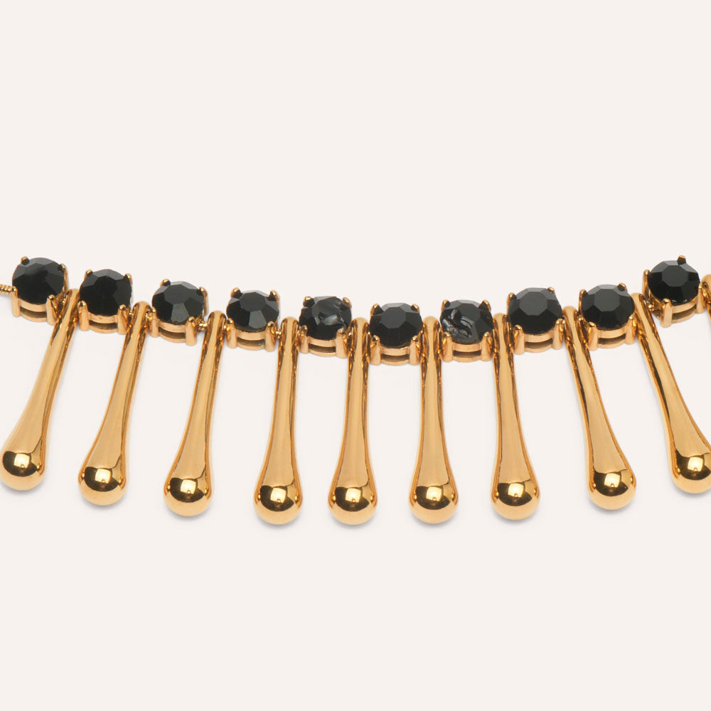 Montessori Statement Necklace In Jet Black