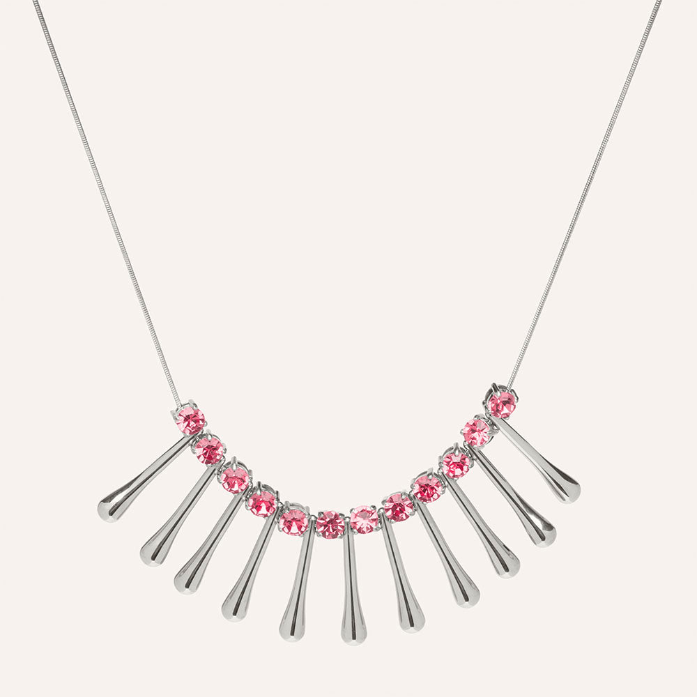 Montessori Statement Necklace In Rose