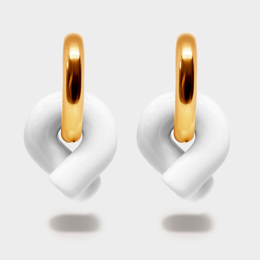 Ogata Tuya Earrings in Snow