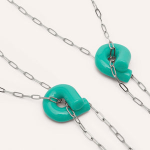 Ogata Twin Tuya Necklace in Turquoise