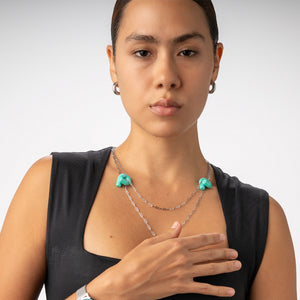 Ogata Twin Tuya Necklace in Turquoise