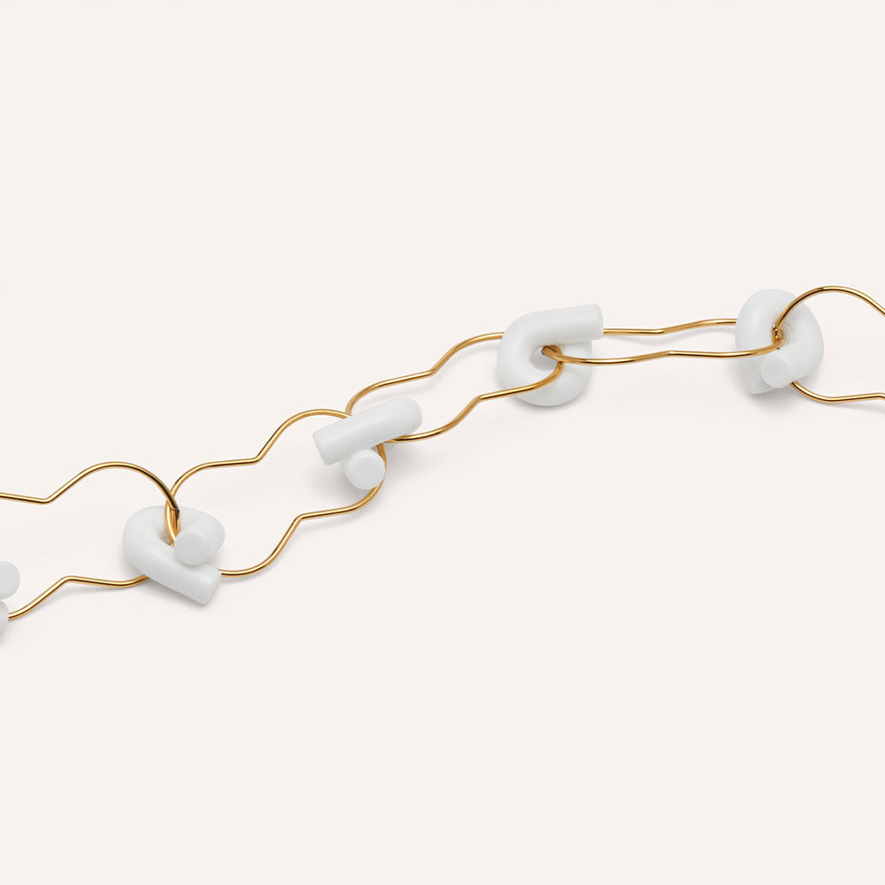 Ogata Statement Necklace in Snow