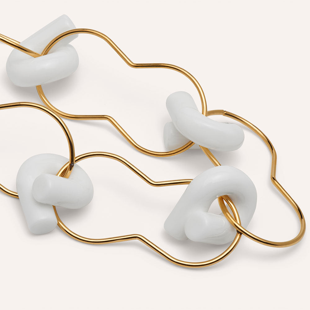 Ogata Statement Necklace in Snow