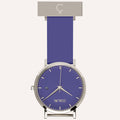 Purple Dial Nurse Watch with 925 Silver Case and Silicone Band by COLURi
