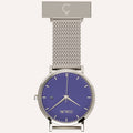 Purple Dial Nurse Watch with 925 Silver Case and Mesh Band by COLURi
