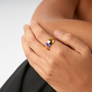 Beauvoir Solitary Ring in Violet