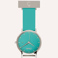 Green Dial Nurse Watch with 925 Silver Case and Silicone Band by COLURi
